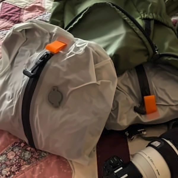 Priya M.'s Aerless bag packed for a work trip