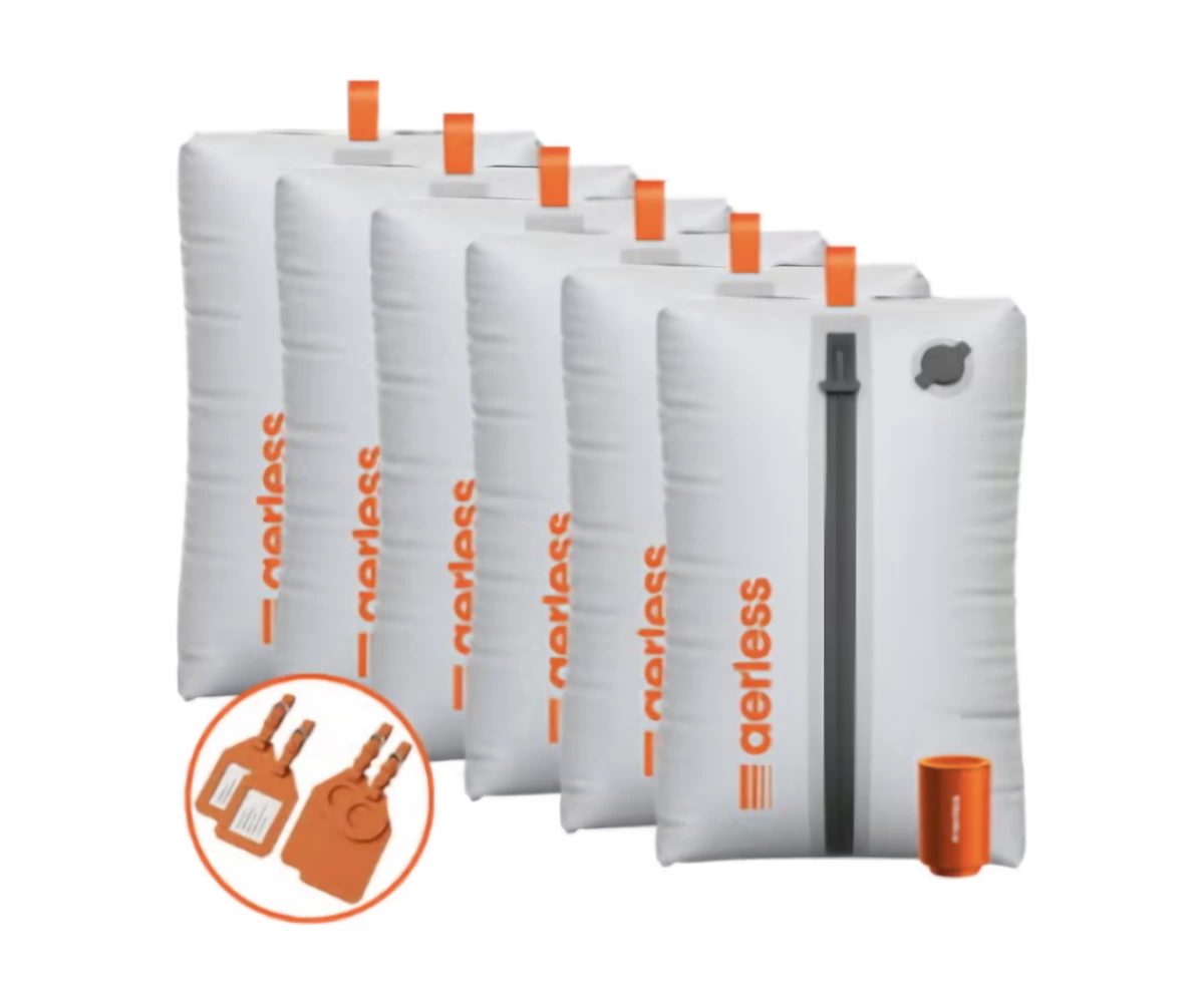 Aerless 6 Vacuum Bag Kit + 2 FREE Luggage Tags
